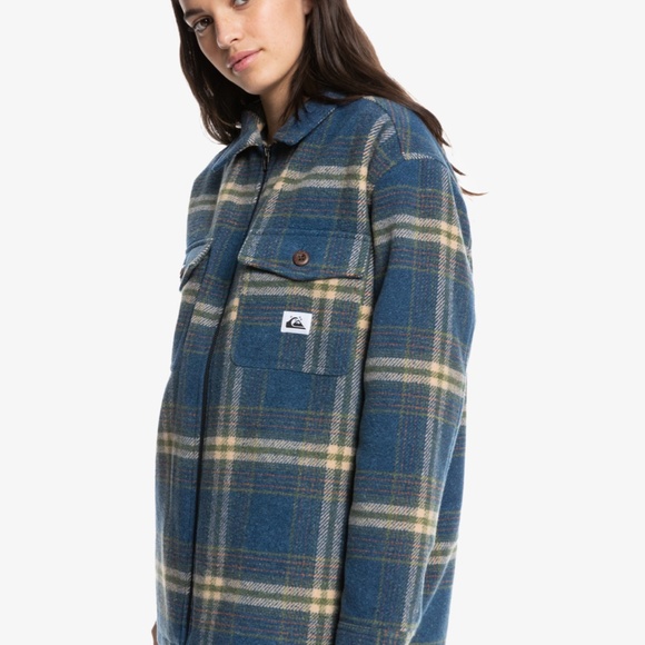 Quiksilver Blue Plaid Jacket - Picture 5 of 6